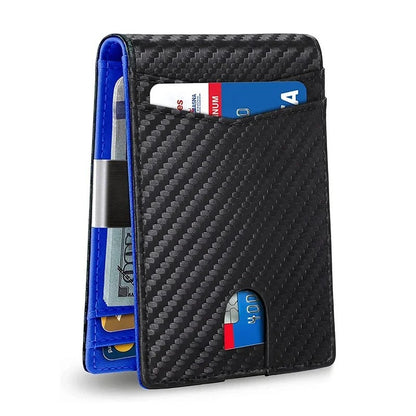 Wallet RFID Blocking Mens Slim Wallet with Money Clip Leather Wallet Anti-scan