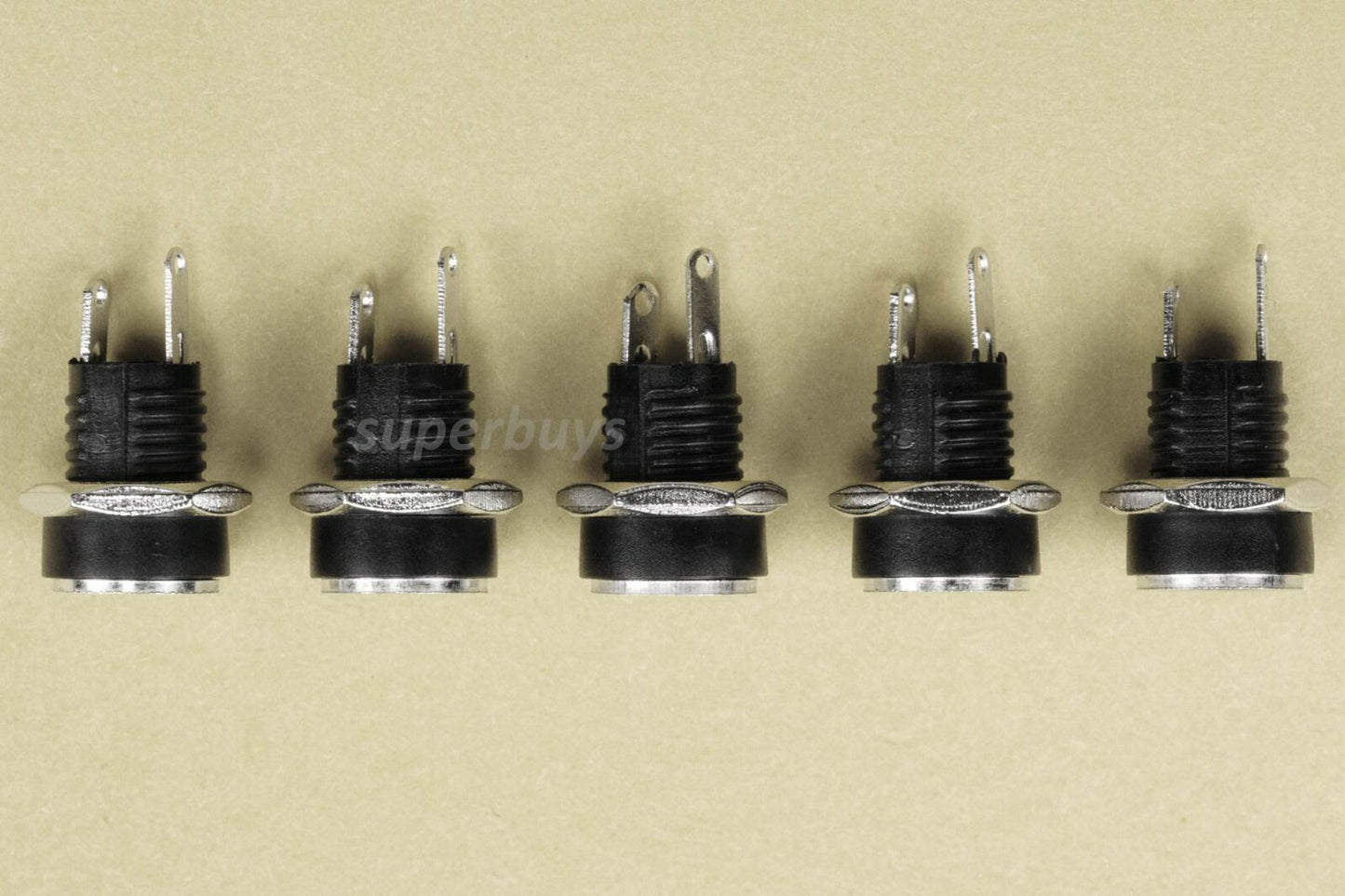 5pcs 5.5mm x 2.1mm Female DC Connector Socket Panel Mount Jack Plug Electrical