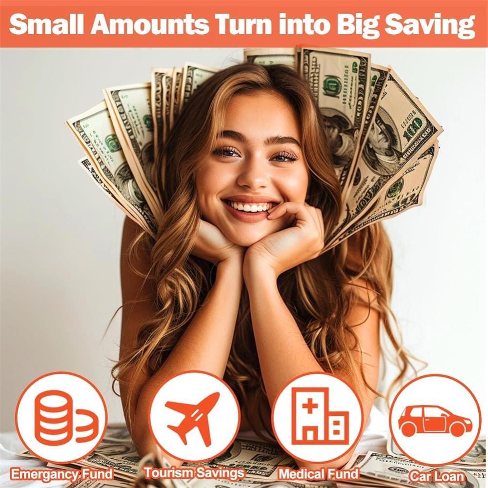 Wooden Cash Saving Box Creative Cash Savings Challenge Box Coin Money Box Gift