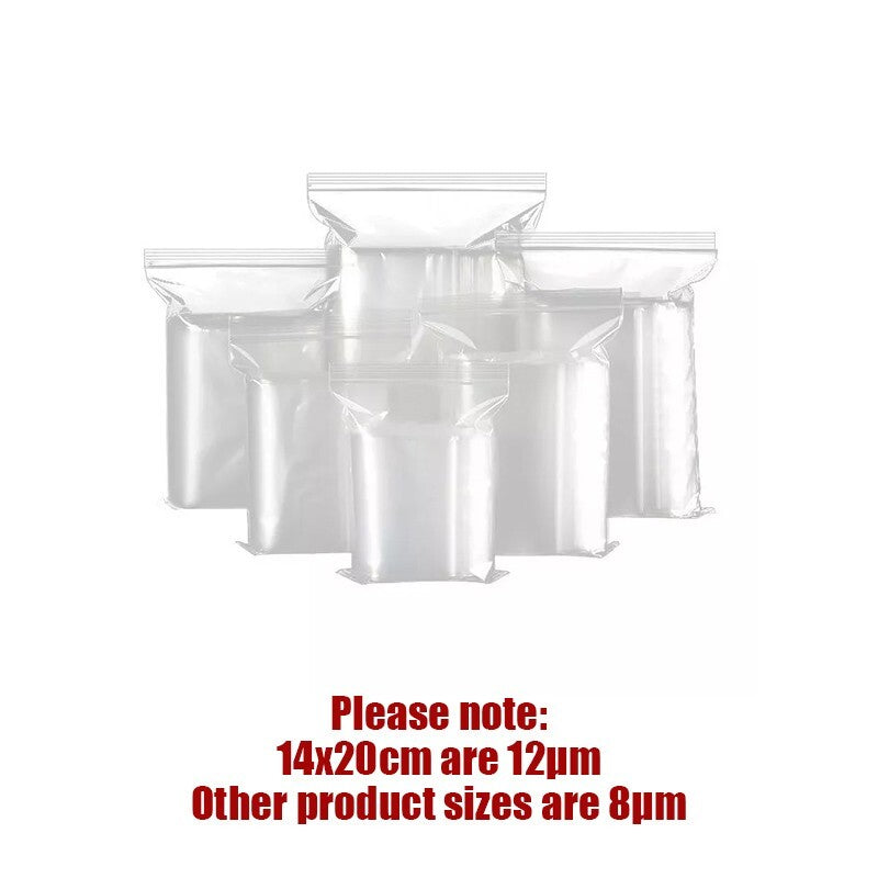 100-1000x 12 Sizes Zip Lock Plastic Bags Thick Resealable Ziplock WHOLESALE BULK