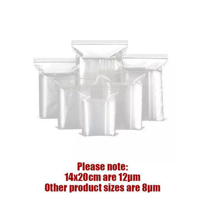 100-1000x 12 Sizes Zip Lock Plastic Bags Thick Resealable Ziplock WHOLESALE BULK