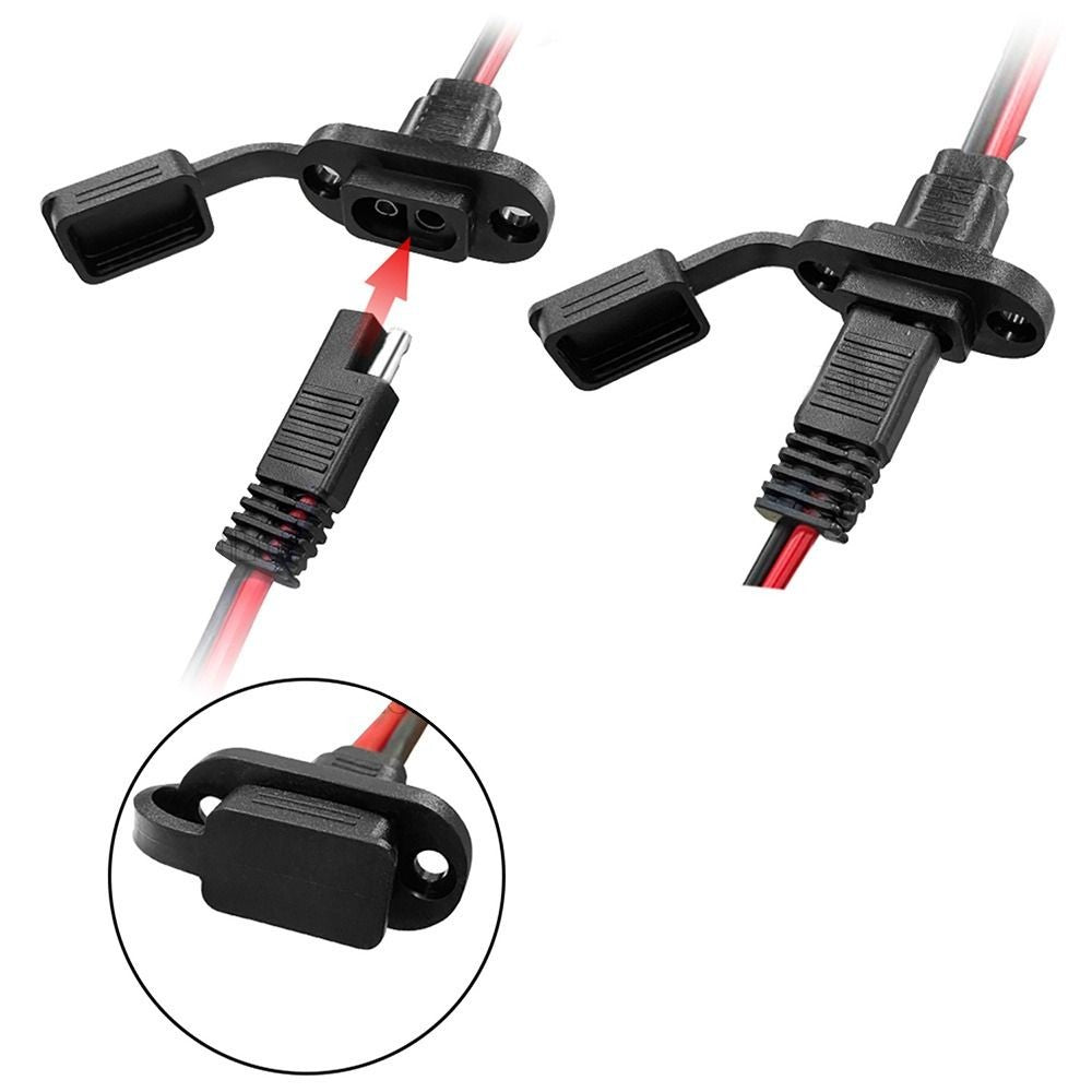 SAE SAE Quick Connect 12AWG Solar Panel Mount Flush-Mountable Connector