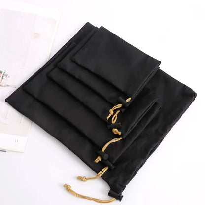 1Pc High Quality PU Leather Soft Headphone Drawstring Bags Headset Earphone Data