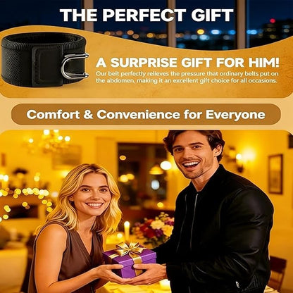 1/2 Tactical Metal Hook Elastic Belt Unisex Buckle-Less Invisible Waist Belt
