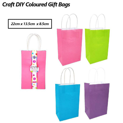 Bulk Paper Kraft Bag Coloured Shopping Carry Retail Gift Party Wrapping Bag