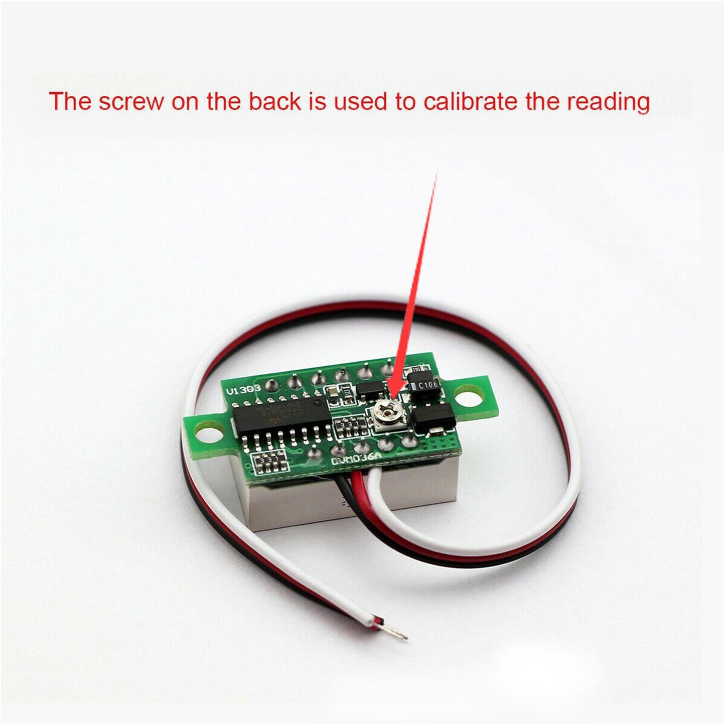 5x Mini DC 0-30V LED 3-Digital Display Voltage Voltmeter Panel Calibratable SL