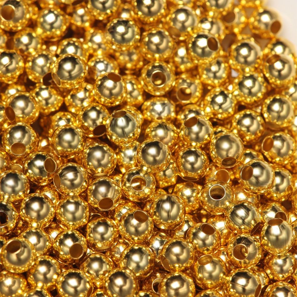 3.0mm/4.0mm/5.0mm Fly Tying Material Silver/Gold Fishing Bead  Fly Fishing
