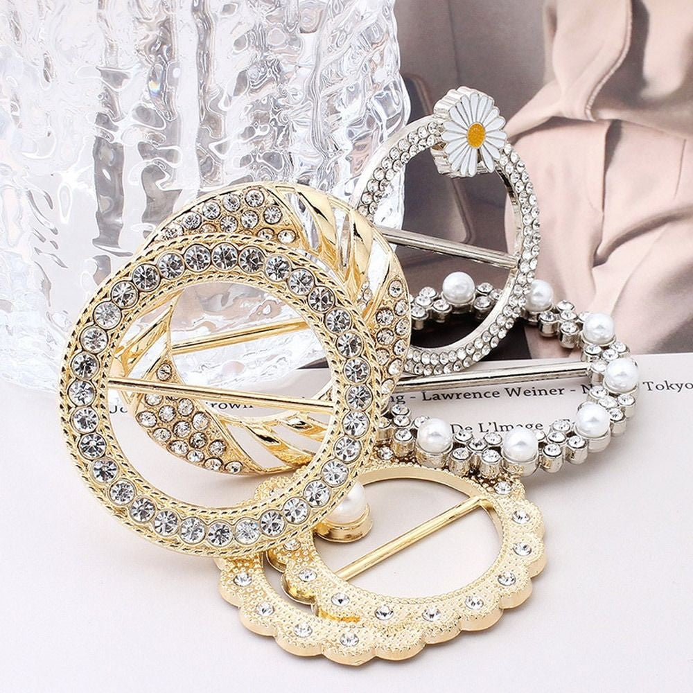 T-Shirt Clip Silk Clasp Clips Waist Buckle Shawl Buckle Scarf Ring Scarf Buckle