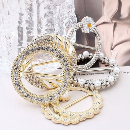 T-Shirt Clip Silk Clasp Clips Waist Buckle Shawl Buckle Scarf Ring Scarf Buckle