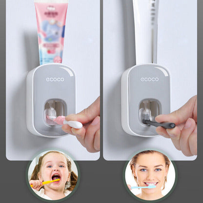 Wall Mount Auto Free Toothpaste Dispenser Automatic Toothpaste Holder Squeezer