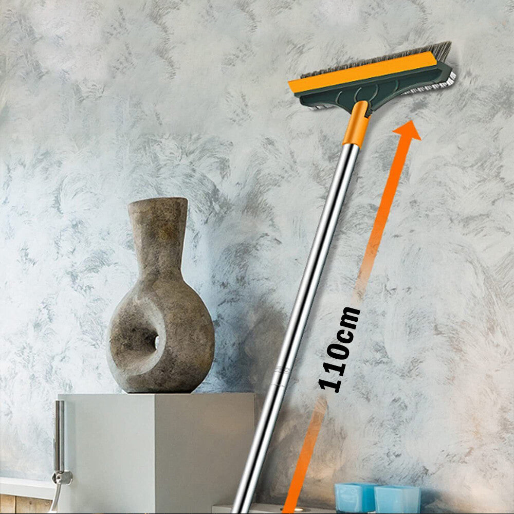 3in1 Floor Brush Scrub Wiper 180 Rotating Head Home Handle Cleaning Bathroom AU
