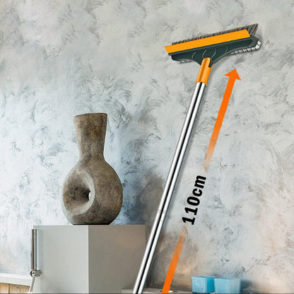 3in1 Floor Brush Scrub Wiper 180 Rotating Head Home Handle Cleaning Bathroom AU