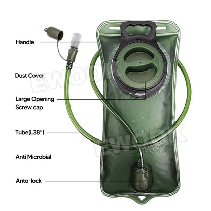 Hydration System Water Bladder Bag Camping Hiking Cycling Backpack 2L/3L AU