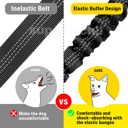 Headrest Anti Shock Pet Dog Car Seat Belt Bungee Lead Travel Safety Harness Clip – Compatible with Seat