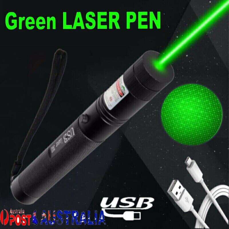 990Miles Rechargeable Green Laser Pointer Pen Astronomy Lazer Star Visible Beam