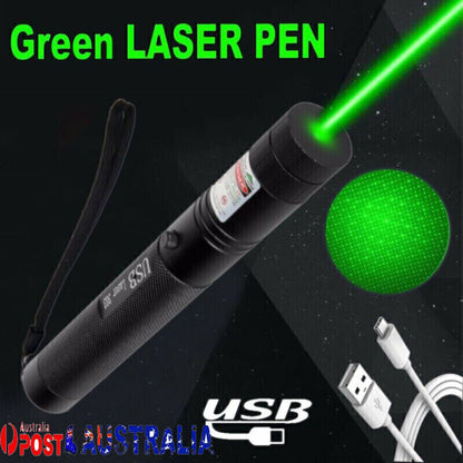 990Miles Rechargeable Green Laser Pointer Pen Astronomy Lazer Star Visible Beam