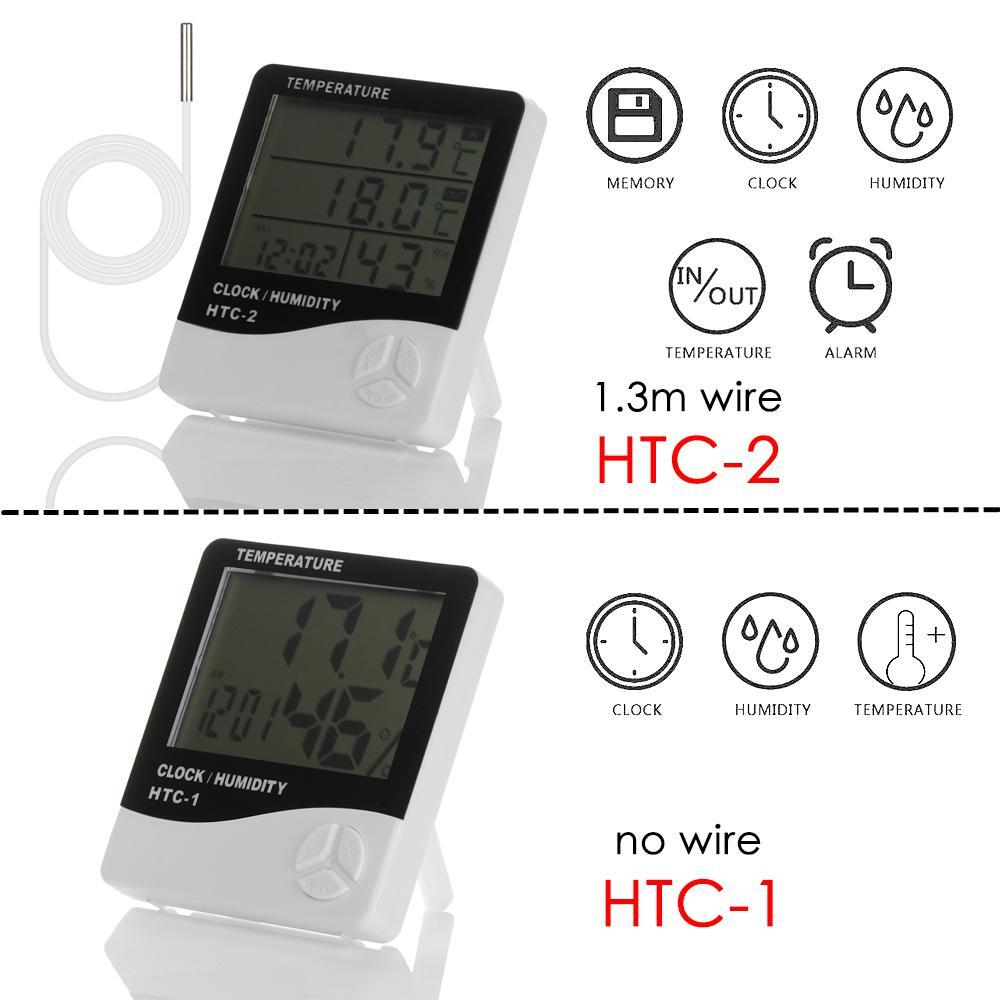 LCD Digital Temperature Humidity Meter Indoor Outdoor Thermometer Hygrometer