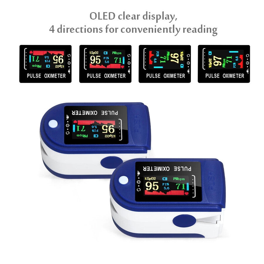 Professional Finger Pulse Oximeter Blood Oxygen Saturation Monitor Heart Rate AU