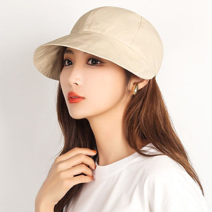 Wide Brim Sun Hat Ponytail Bucket Hat Summer Quick-drying Visors  Men Women