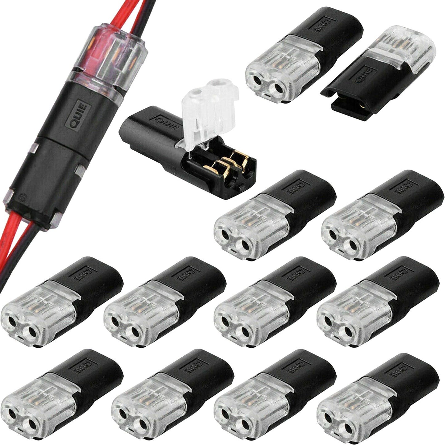 1-50PCS 12V Wire Cable Snap In Connector Terminal Connections Joiners Auto Plug