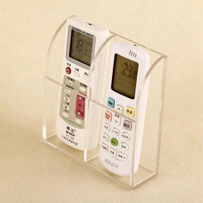 TV Remote Control Holder Wall Mount Clear Acrylic Organizer Stand Box Storage AU