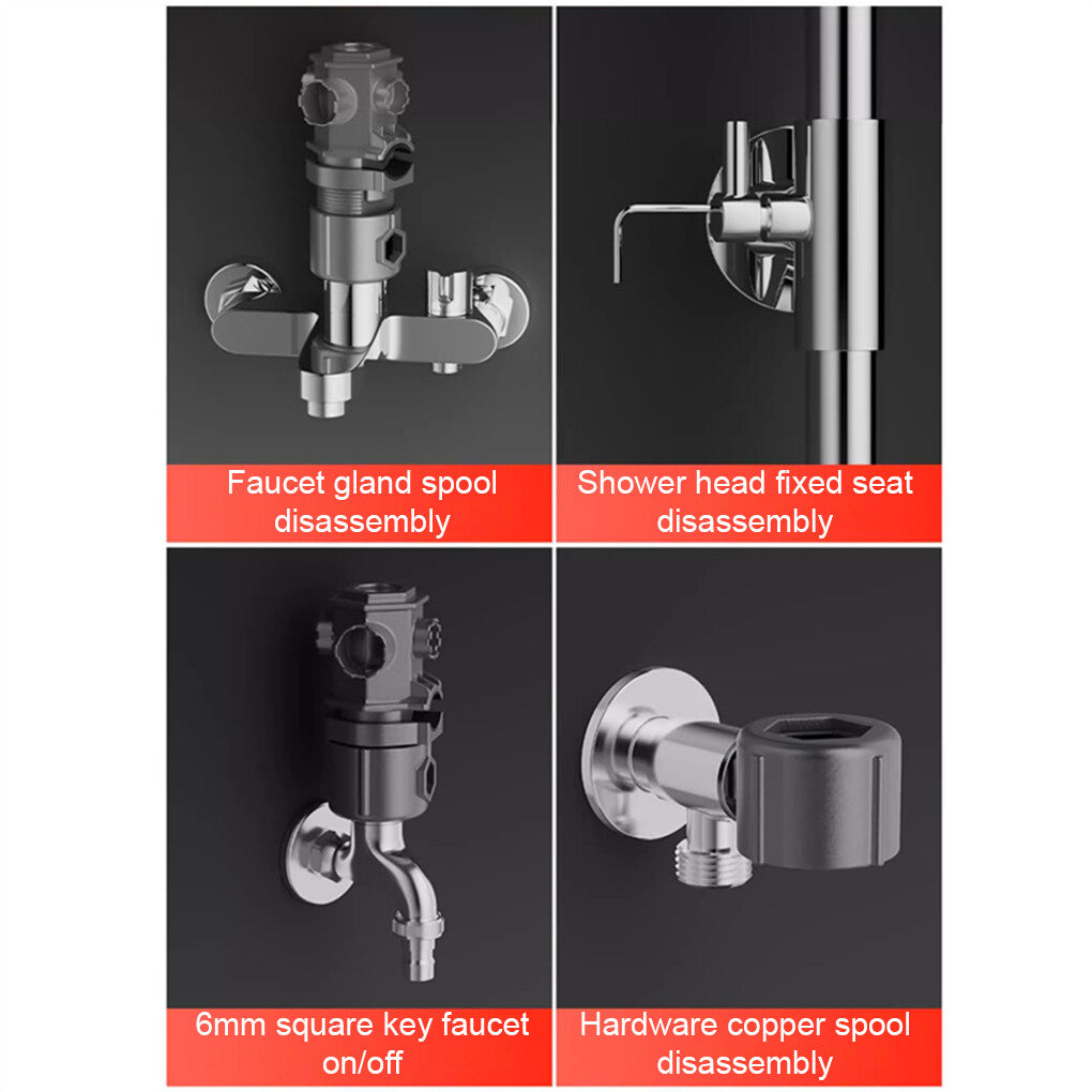 16 in 1 Multifunctional Wrench Tool for Taps Bathroom Kitchen Faucet Wrench Tool