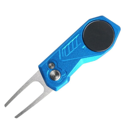 Divot Repair Tool with Popup Button Foldable Golf Green Fork Golf Marker – Compatible with Golf