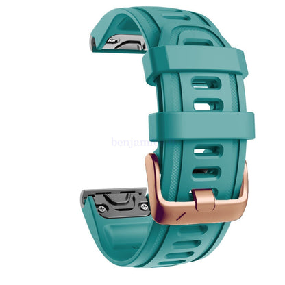 Rose Gold Buckle Easyfit Strap Compatible with Garmin Fenix 7S 6S Pro 5S 2S Watch Band 20mm