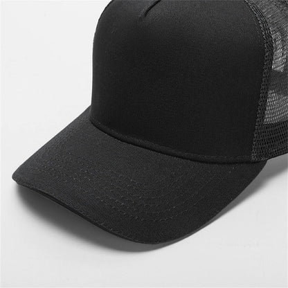 Adjustable Plain Trucker Cap Hat Unisex Mesh Baseball Promotional Various Colors