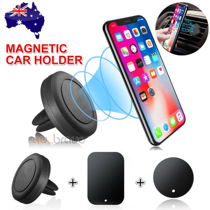 Universal Car Mount Air Vent Magnetic Phone Holder for All iPhone Android Phones