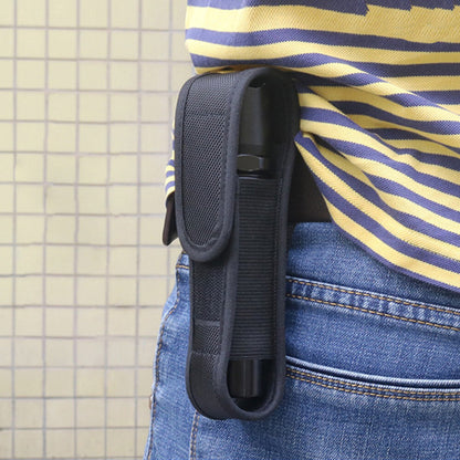 Black Nylon Holster Holder Case Belt Magic Pouch for LED Flashlight Torch AU