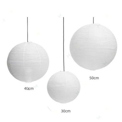 Globe Lampshade White Paper Ball Dome Easy Fit Ceiling Lamp Shade LED Light Bulb