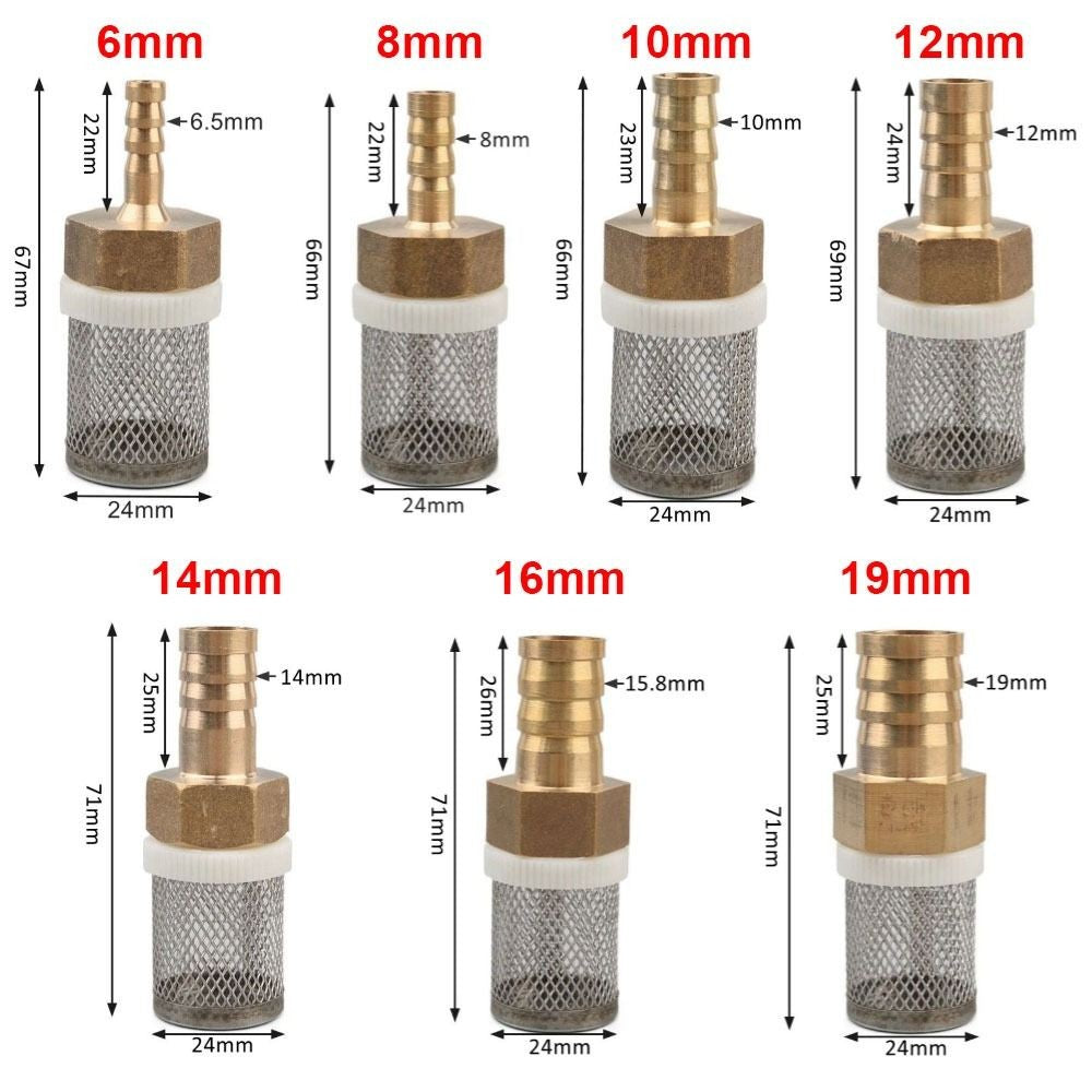 1Pcs Brass Strainer Hose Filter 6-19mm 1/2" Mesh Filter New Filtering Net
