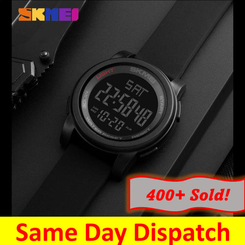 SKMEI Digital Sports Watch Mens 50M Waterproof Resistant Casual Military 1257