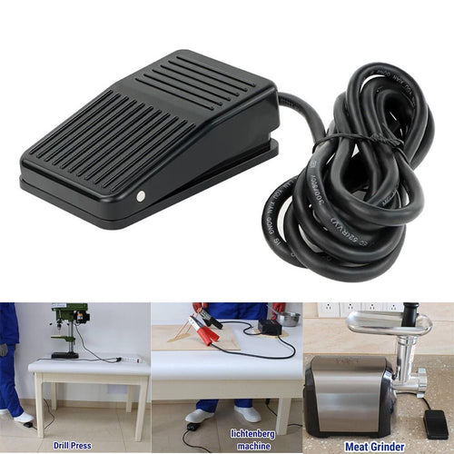 Black Foot Switch Nonslip Foot Controller Momentary Pedal  Industrial