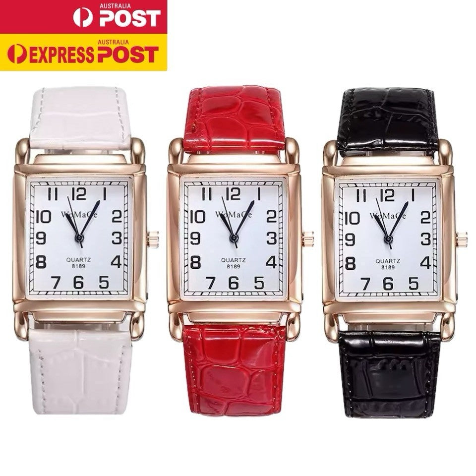 Luxury Rose Gold Ladies Quartz Watch - Fashion Women Leather Wristwatch Style