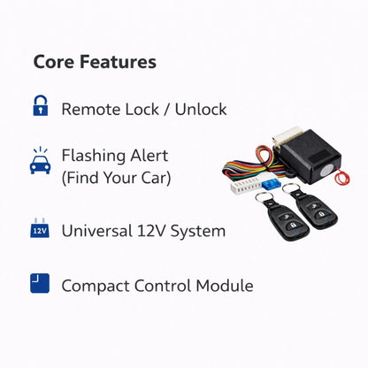 Car Universal Door Locking Keyless Entry System Auto Remote Central Control Kit
