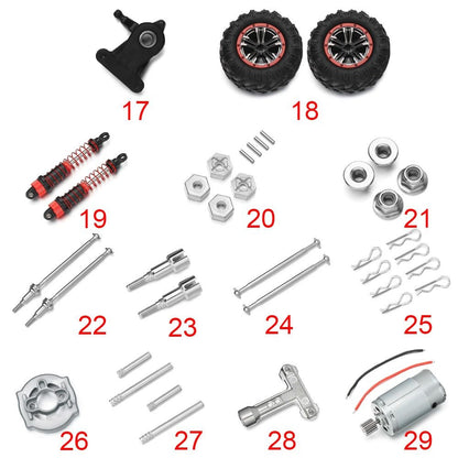 Drive Shaft 9125 Series Parts Gear Shock Absorber Front CVD Metal Gears
