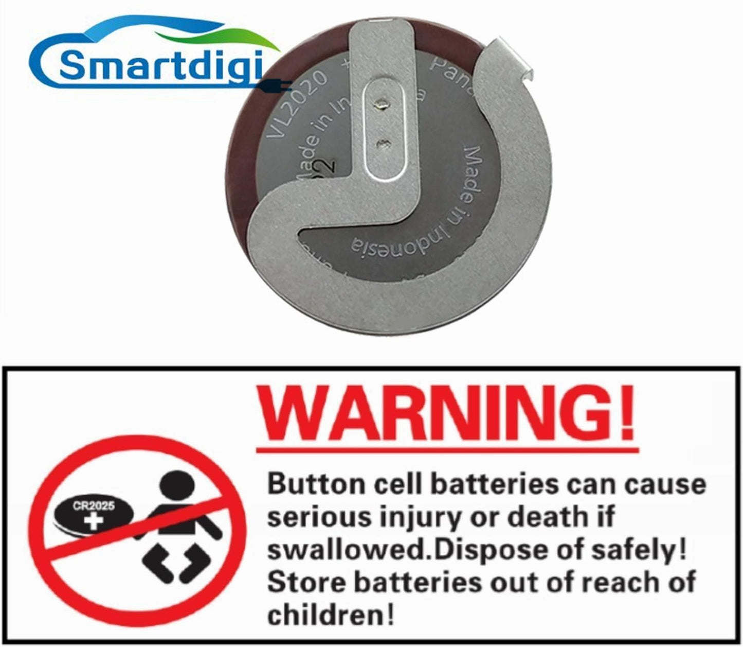 Remote Key Fob Rechargeable Battery Compatible with Panasonic VL2020 BMW E39 E46 E60 E90 E92