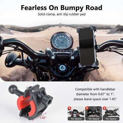 360° Rotation Mobile Phone Holder Handlebar Mount for Motorcycle Bicycle Bike