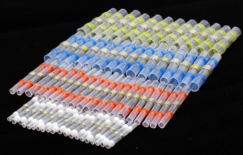 50pcs Mixed Waterproof Heat shrink Wire Connector Solder Insulated Joiners