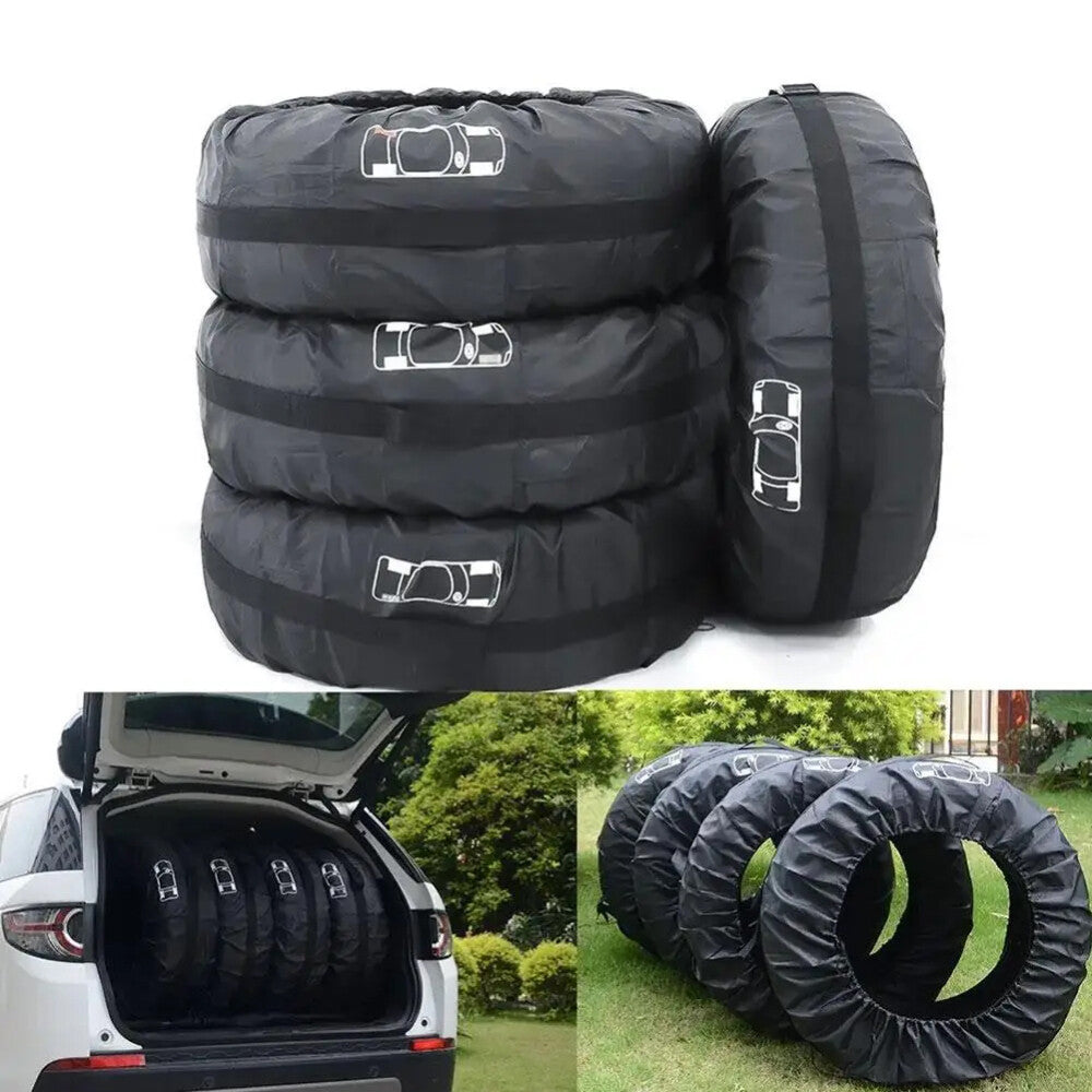 4PCS 13-23inch Car SUV Wheel Bag Tire Tyre Spare Storage Cover Tote Waterproof