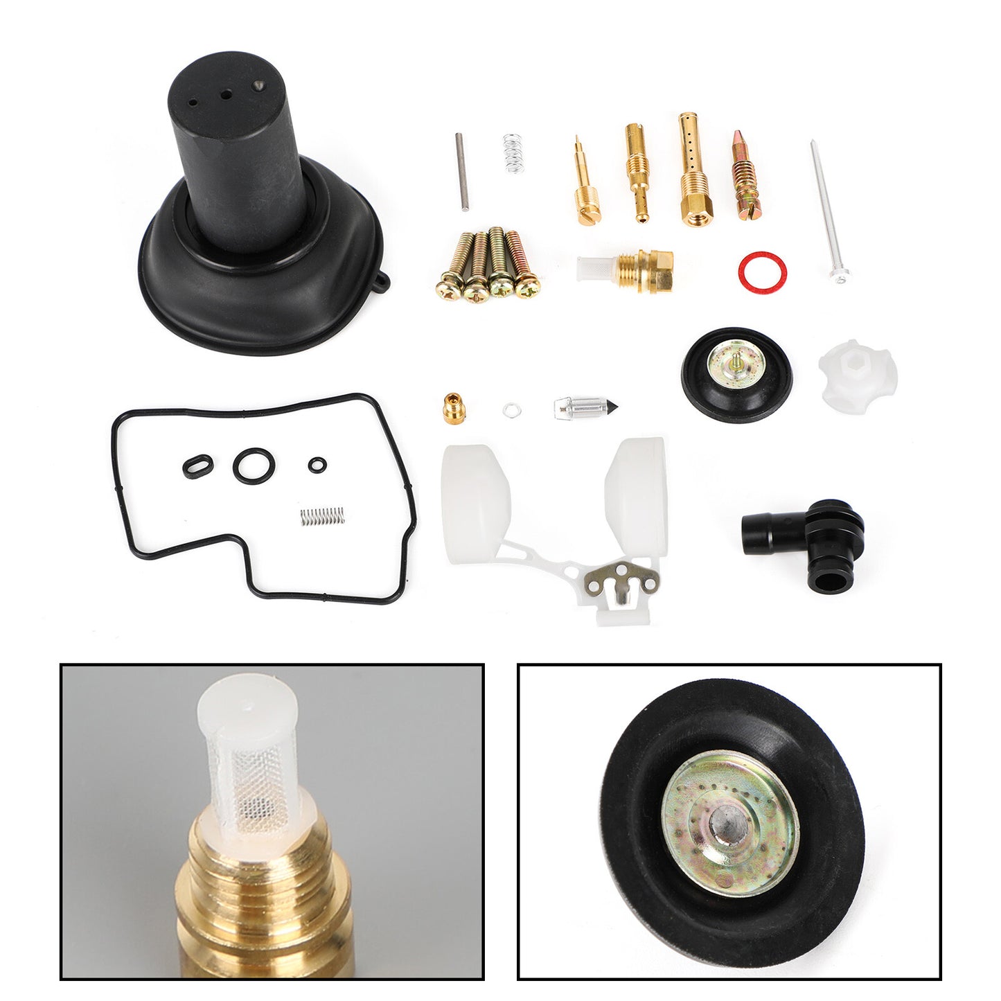 Carburetor Carb Rebuild Kit With plunger & float Compatible with for Honda VLX400 Steed 400