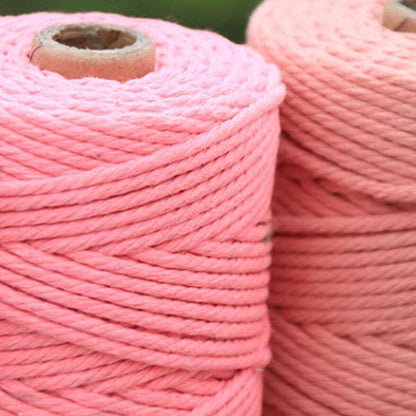 100M 3mm Natural Cotton Twisted String Cord forCraft Macrame Weaving ArtisanRope