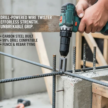 Drill Mounted Wire Twister for 9 Gauge and 11 Gauge Wire Bundling Tasks