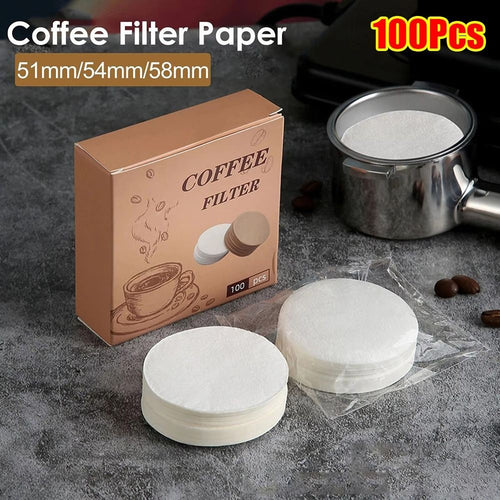 100Pcs Round Coffee Filter Paper Espresso Portafilter Accessories  Barista Tools