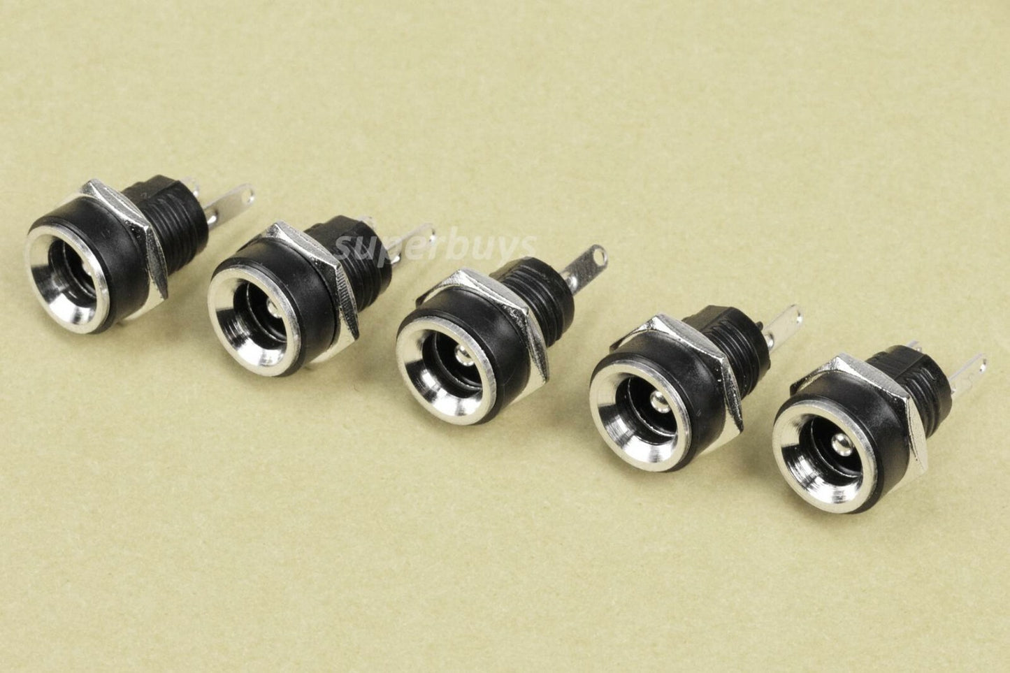 5pcs 5.5mm x 2.1mm Female DC Connector Socket Panel Mount Jack Plug Electrical