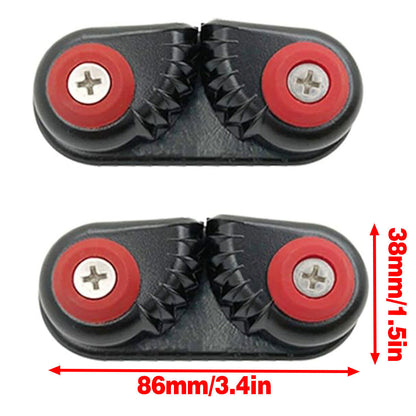 Aluminum Cam Cleat 2PCS Ball Bearing Fast Entry Boat Marine Sailing Rope Guide