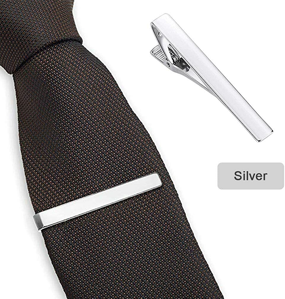 3 Pcs Tie Clips for Men Tie Bar Set for Wedding Business Metal Necktie Tie Clips