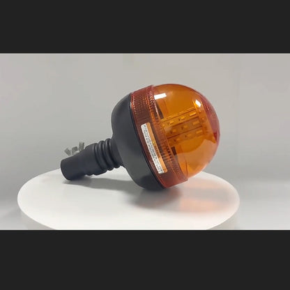12V 24V LED Amber Flexible Rotating Beacon Warning Strobe Tractor Truck Forklift